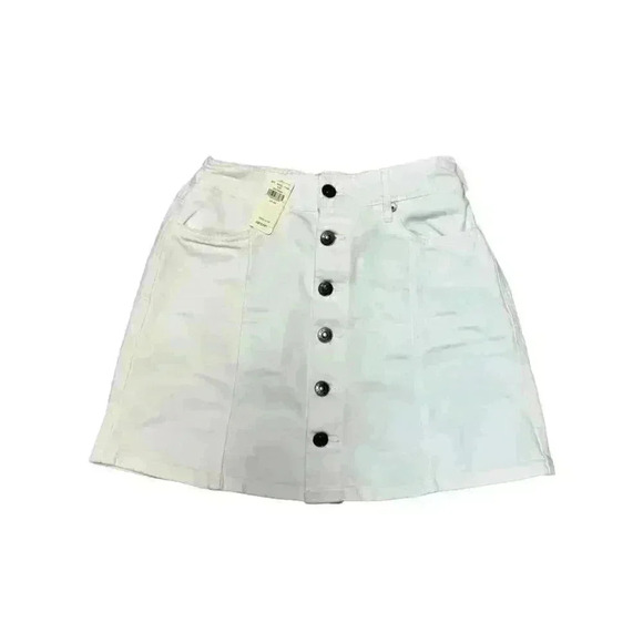 Aerie Women's Button Up Mini Skirt High Rise White Casual Size XS NWT - Picture 1 of 5